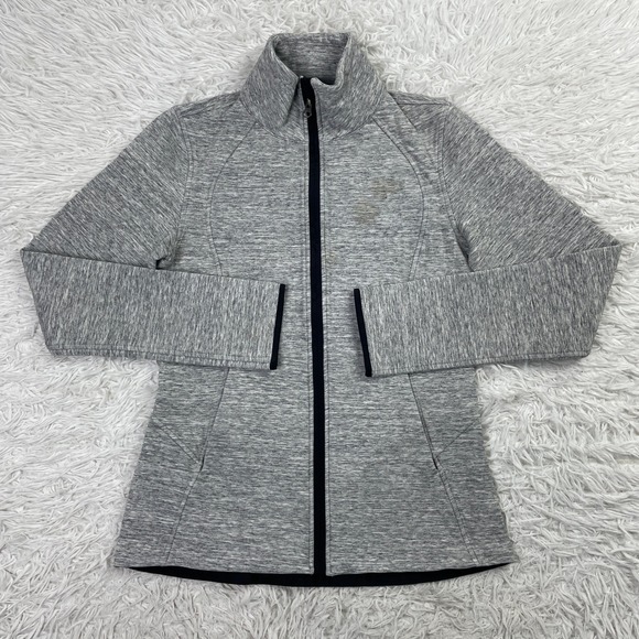 lululemon athletica Jackets & Blazers - Lululemon Jacket Womens‎ 4 Gray Going Places Full Zip Mock Neck Pockets Ladies